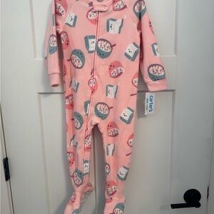 Carter's Pink Food Print Footies